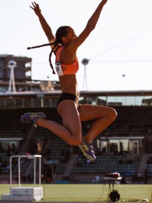 Tay-Leiha Clark long jump